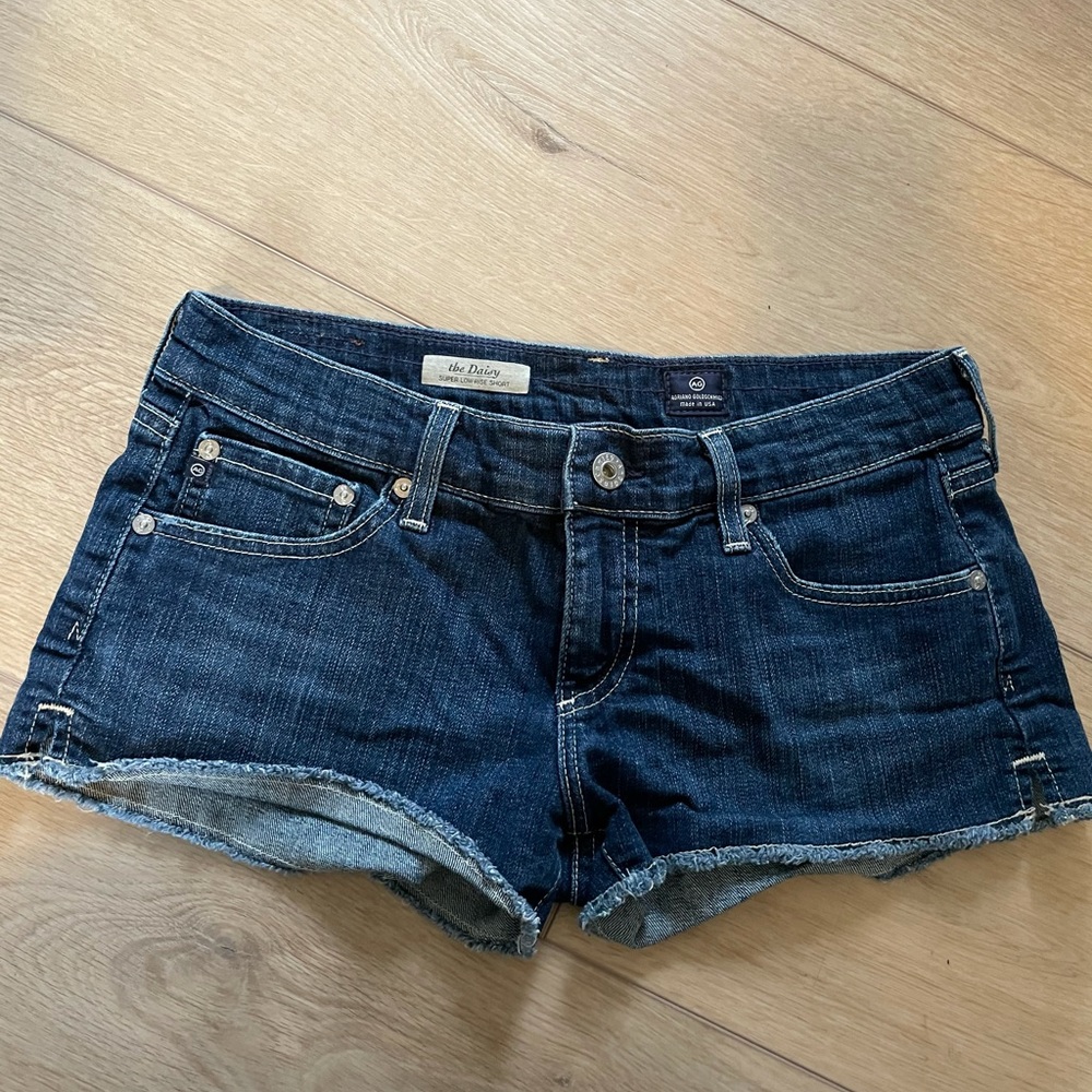 Ag super low rise denim shorts “daisy”